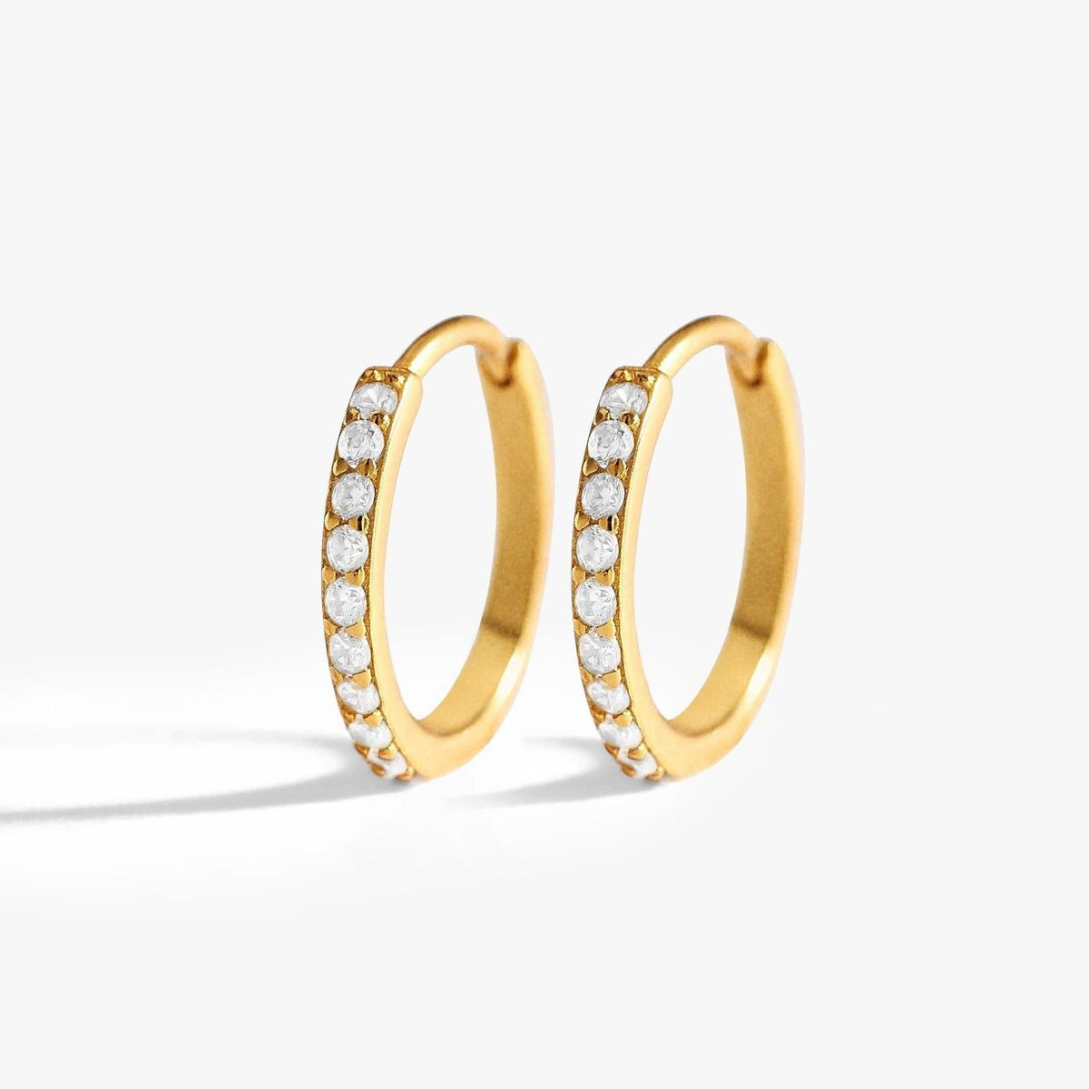 Huggie Hoop Earrings - Turquoise / 5mm-Gold / Single